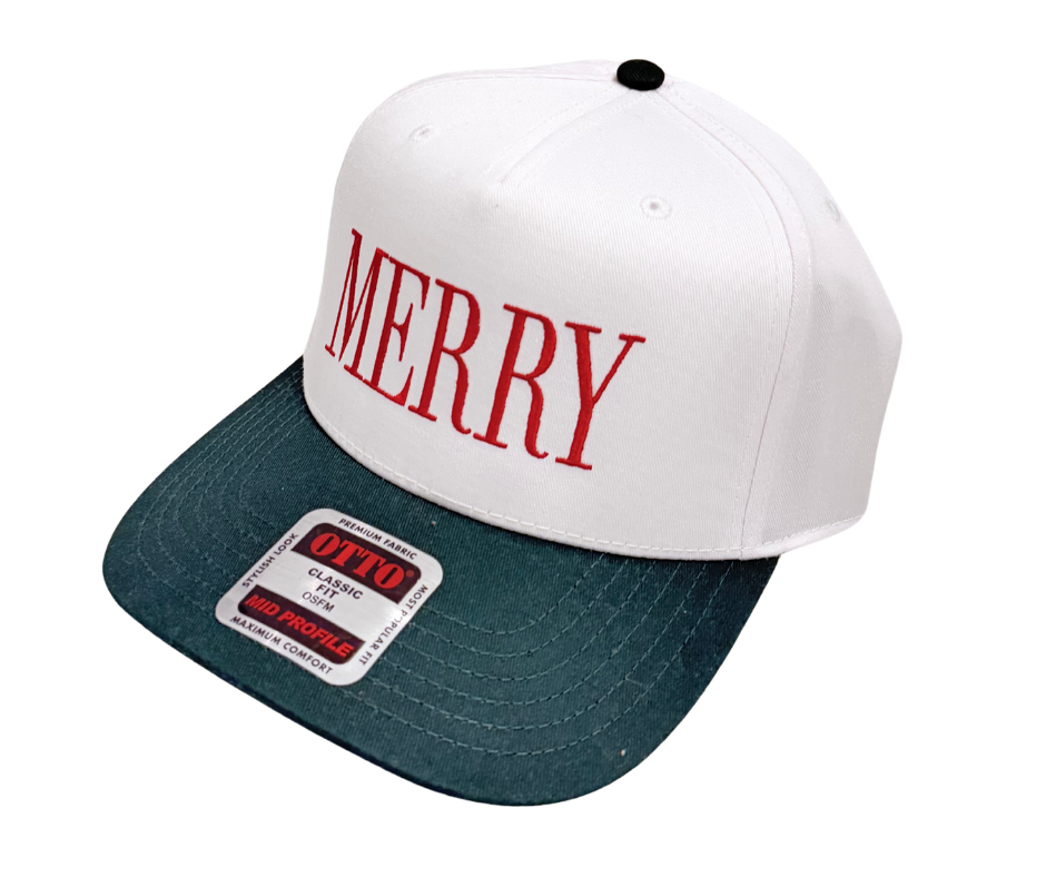Merry Embroidered Holiday Hat