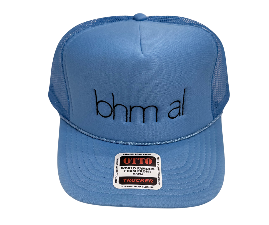 bhm al Blue Embroidered Hat