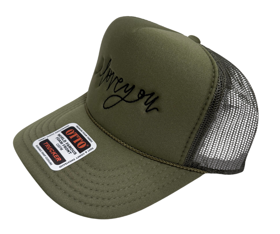 I Love You Cursive Embroidered Hat