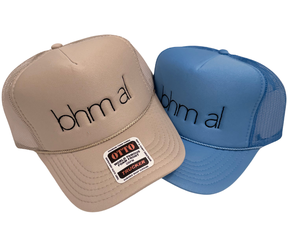 bhm al Blue Embroidered Hat