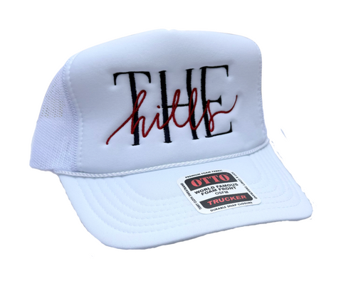 The Hills Embroidered Foam Hat - White