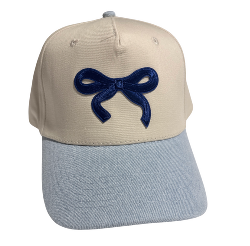 Blue Bow Patch Hat - JC Customs + Zach Wedemyer Collaboration