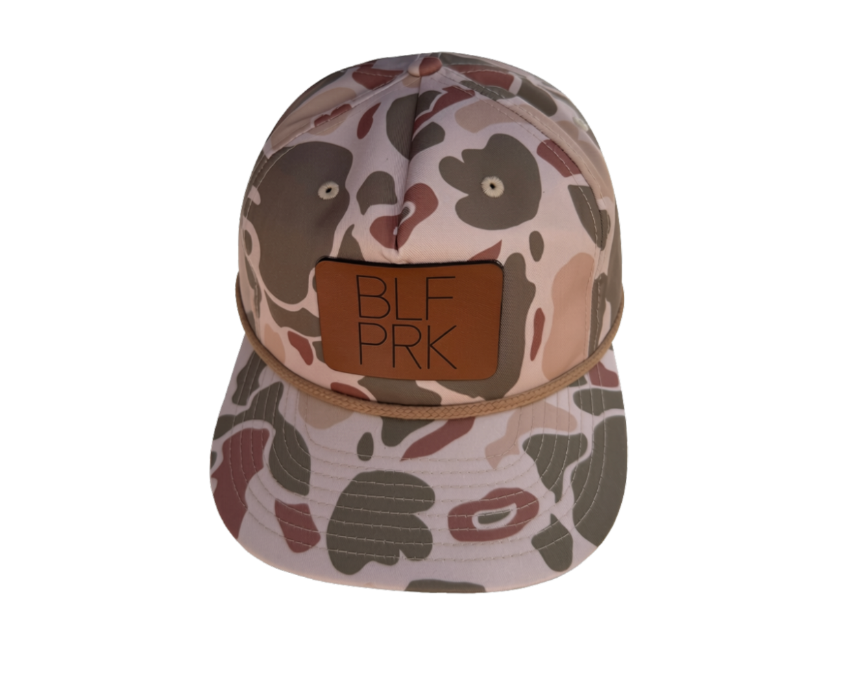 BLF PRK Custom Leather Patch Camo Snapback